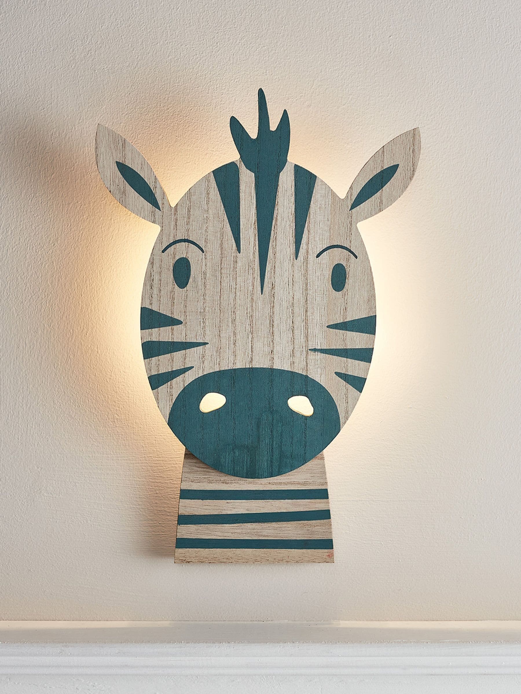 Lights4fun Multi Zebra wall light 30cm, imported from the UK