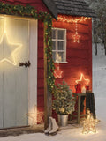 Lights4fun hanging star Christmas decoration trio 20cm, imported from the UK