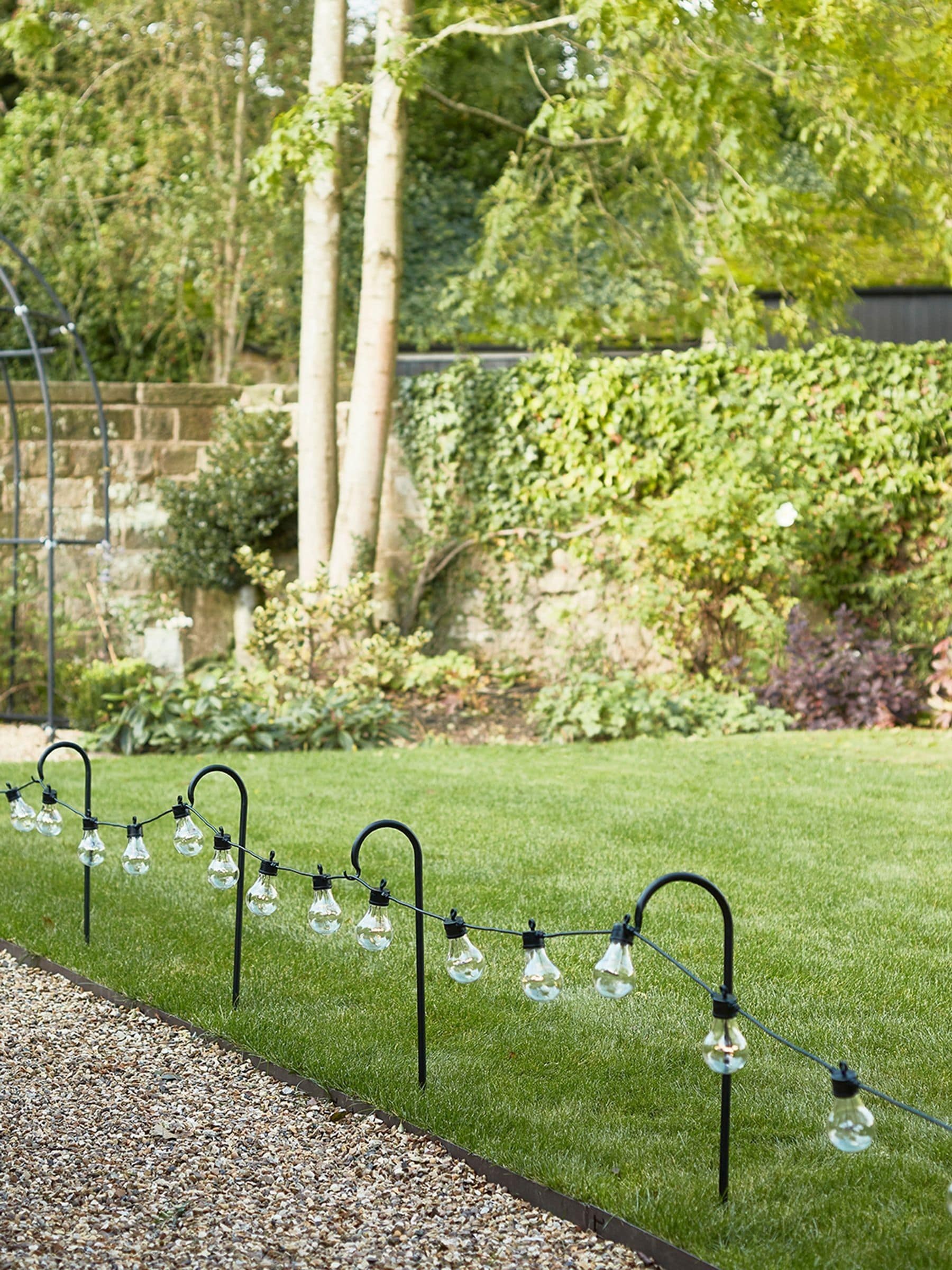 Lights4fun black shepherd's hooks set of 5 60cm (British brand)