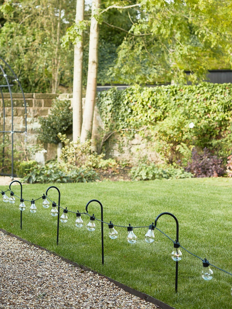 Lights4fun black shepherd's hooks set of 5 60cm (British brand)