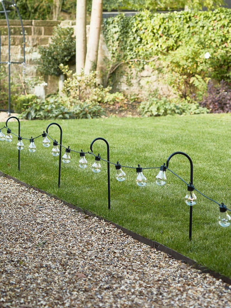 Lights4fun black shepherd's hooks set of 5 60cm (British brand)