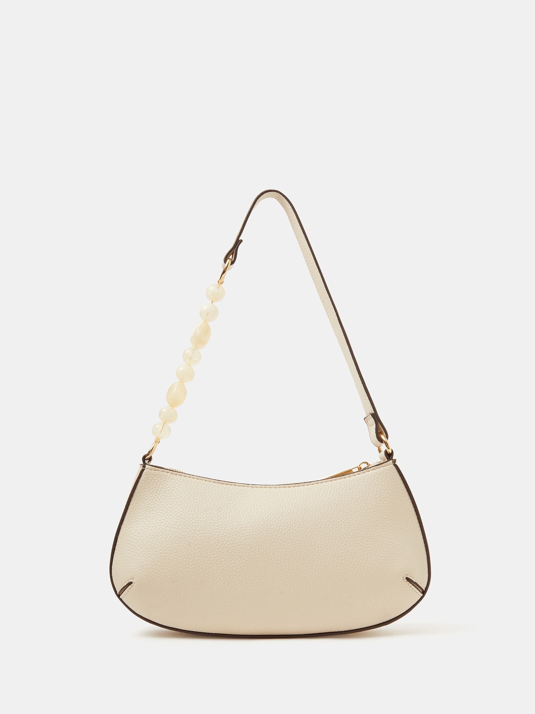 Accessorize cream beaded strap shoulder bag - British product