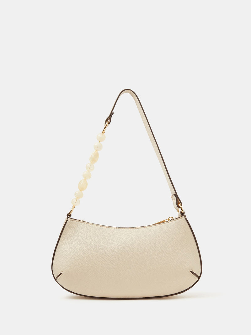 Accessorize cream beaded strap shoulder bag - British product