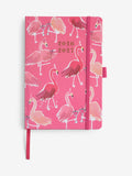 Pink Flamingo print academic diary 21cm x 15cm, UK version