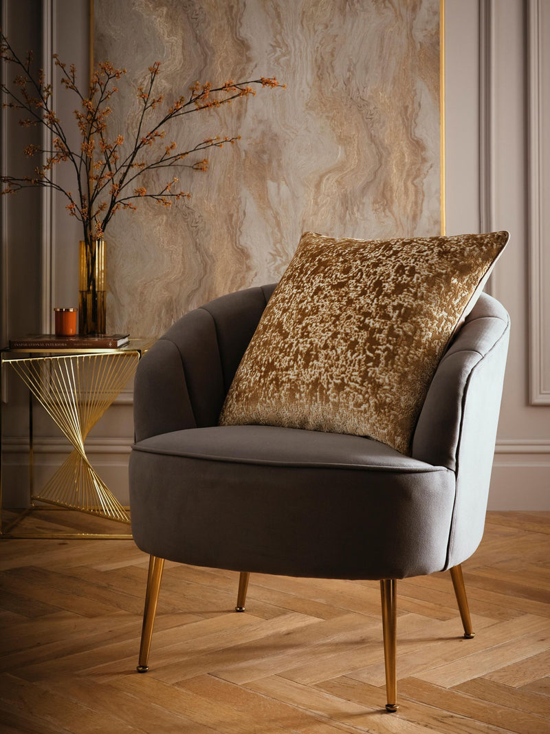 Laurence Llewelyn-Bowen gold jacquard cushion 55x55, UK version