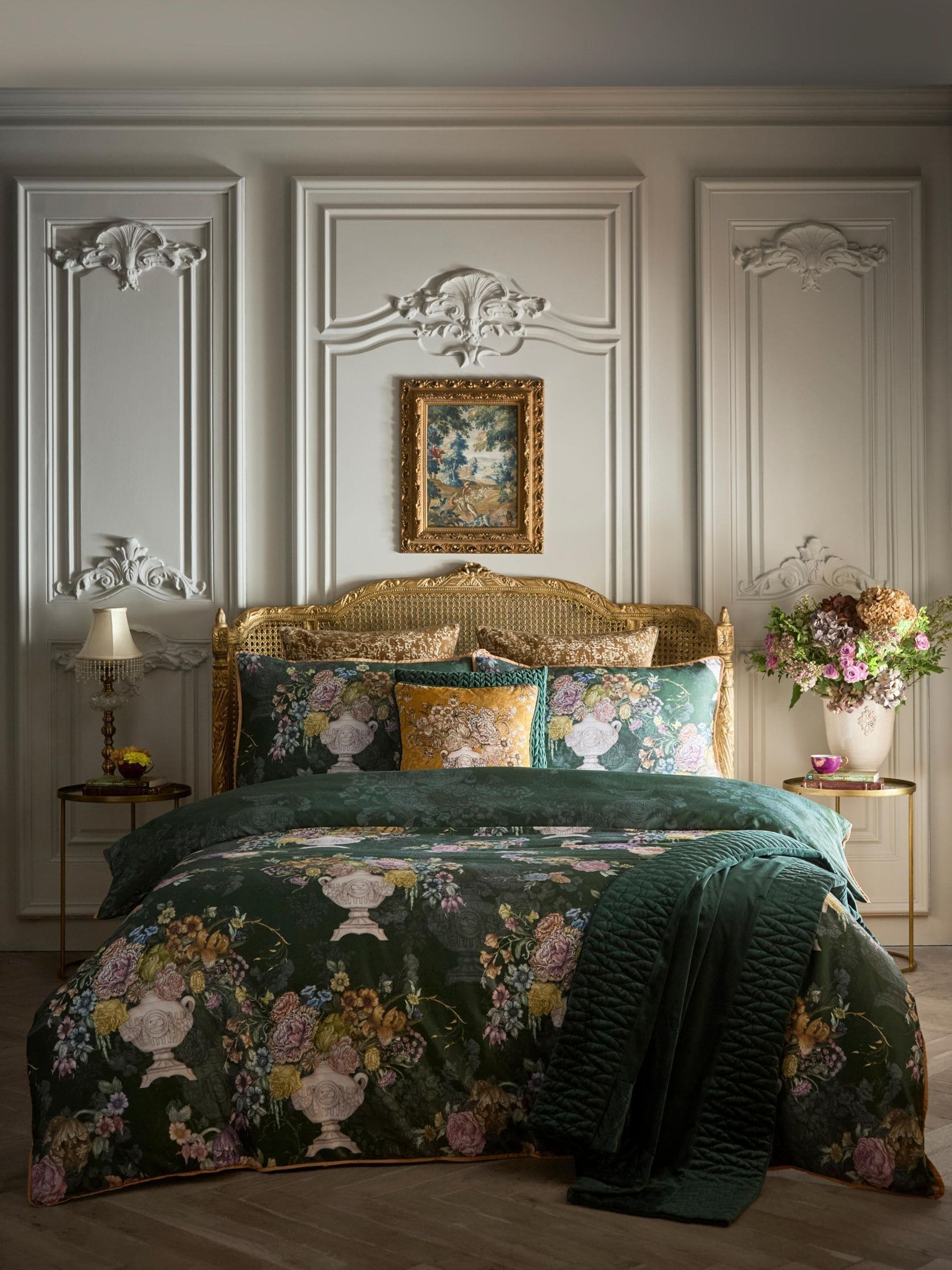 Laurence Llewelyn-Bowen Tuscan Holiday velvet cushion 43x43cm, imported from the UK