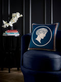 Laurence Llewelyn-Bowen Teal Goddess velvet cushion 43cm, imported from the UK