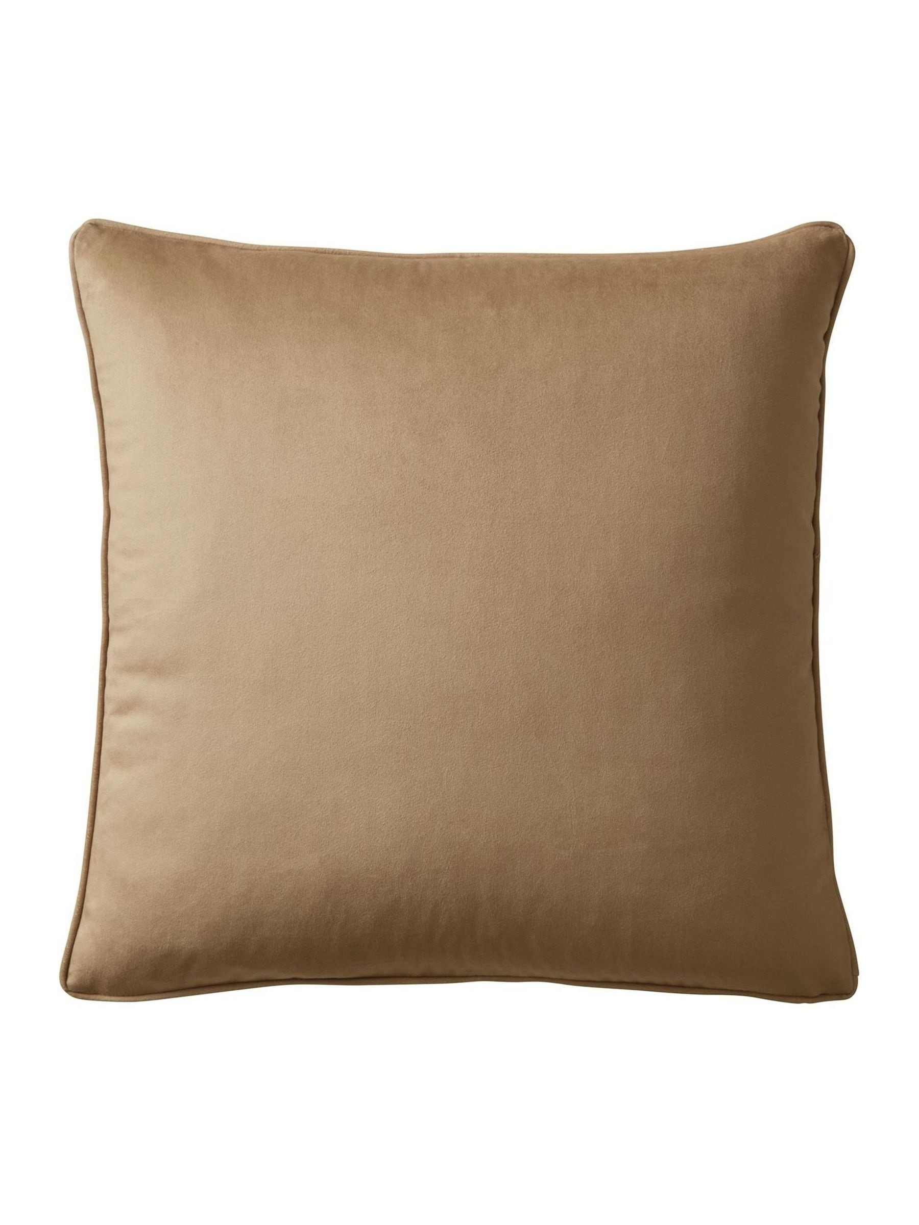Appletree taupe velvet cushion 55x55 (British brand)