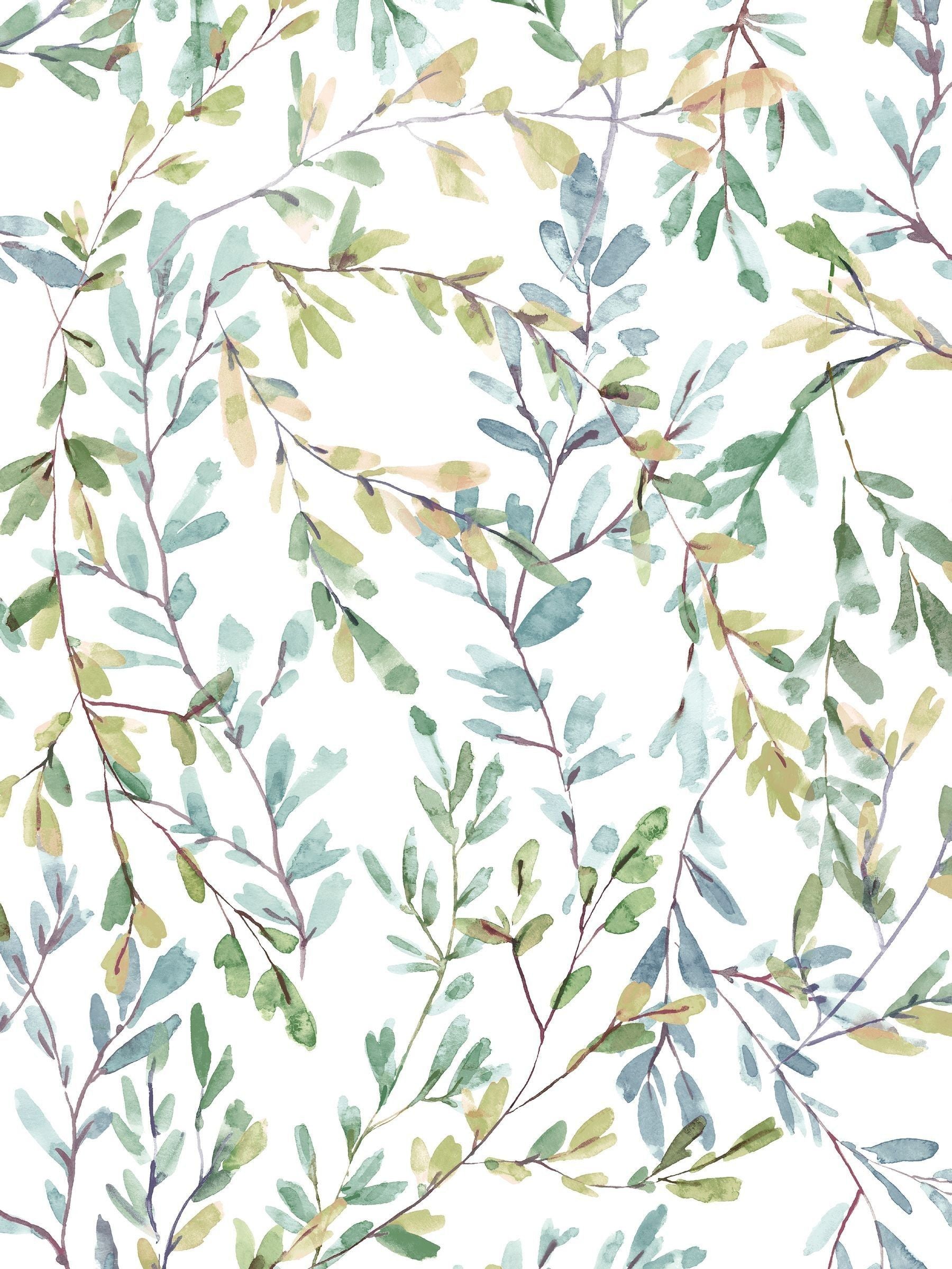 Laura Ashley Fresh Green Brayton Leaves wallpaper 10m - British product