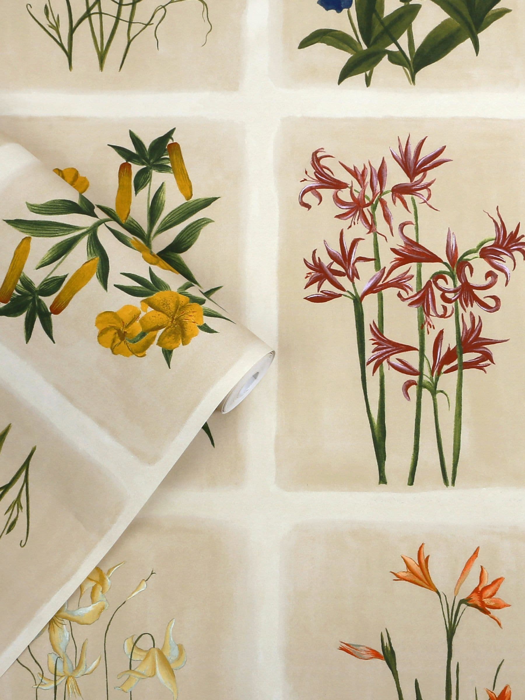 Laura Ashley Linen Pershore Postcards wallpaper 10m roll, imported from the UK