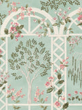 Laura Ashley Arlingham Gardens mural Eau De Nil 3m x 2.8m (British brand)