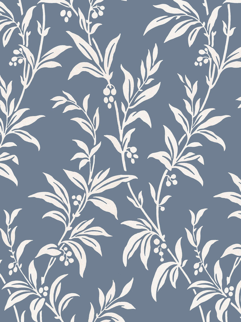 Laura Ashley Dark Seaspray Paxford Leaves wallpaper 10m - British product