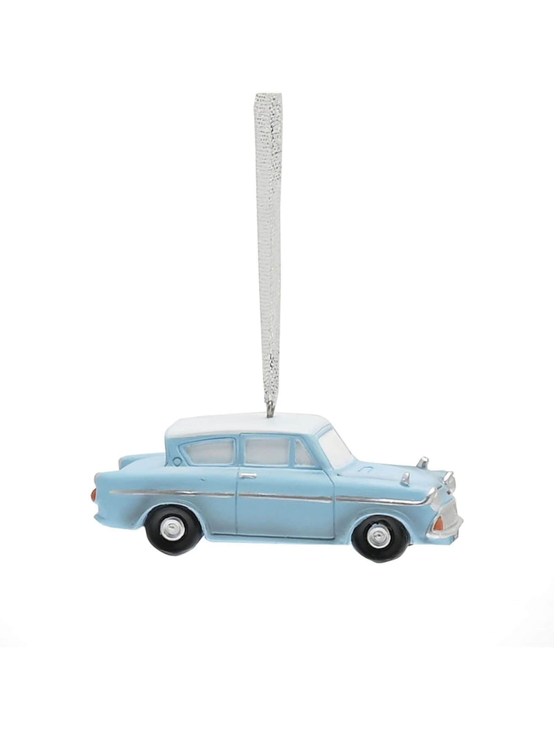Widdop Flying Car Christmas bauble, imported from the UK