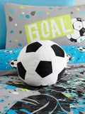 Bedlam black football velvet shaped cushion 22cm, UK version