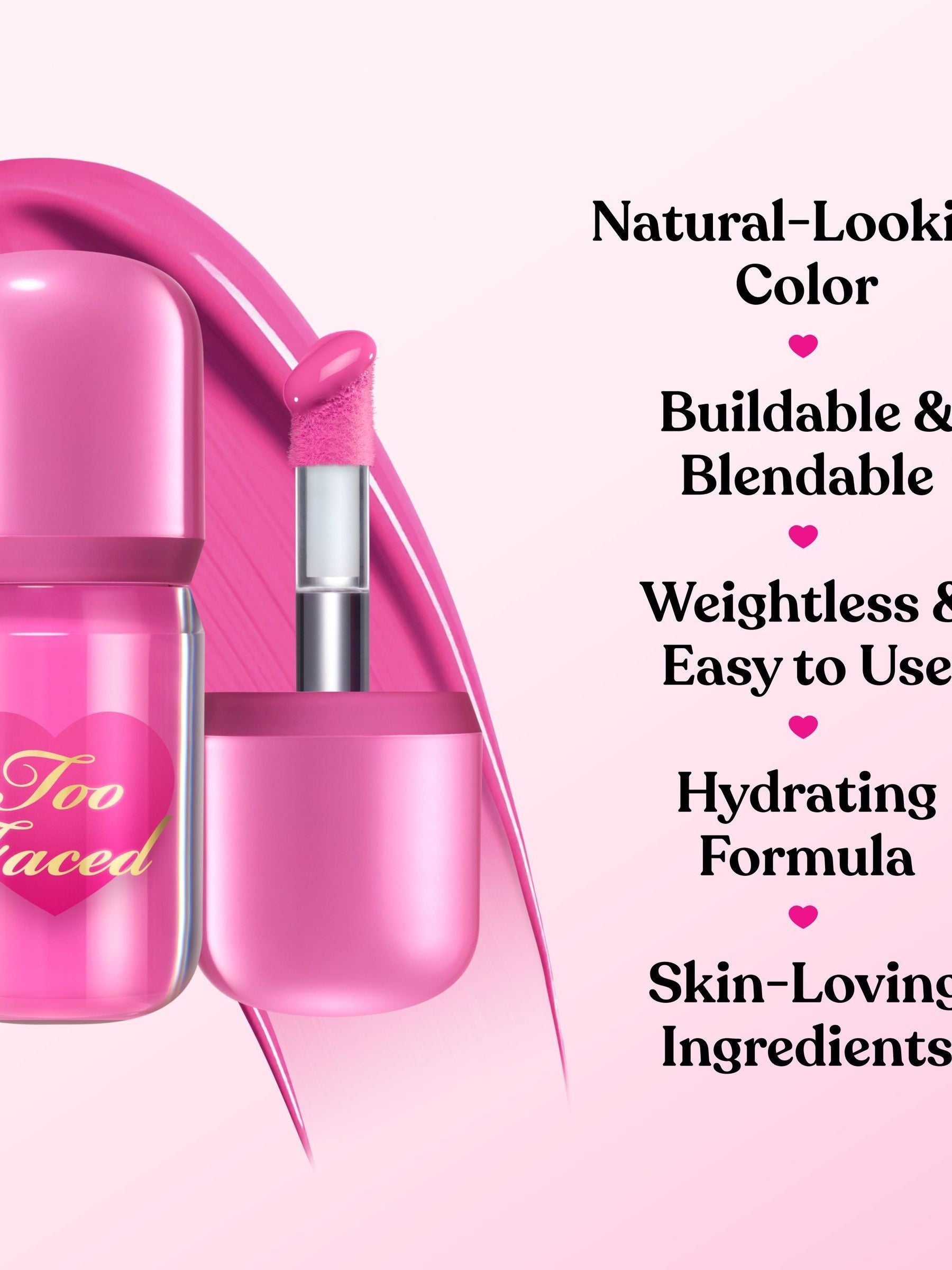 Too Faced hydrating Flush Blush liquid blush (British brand)