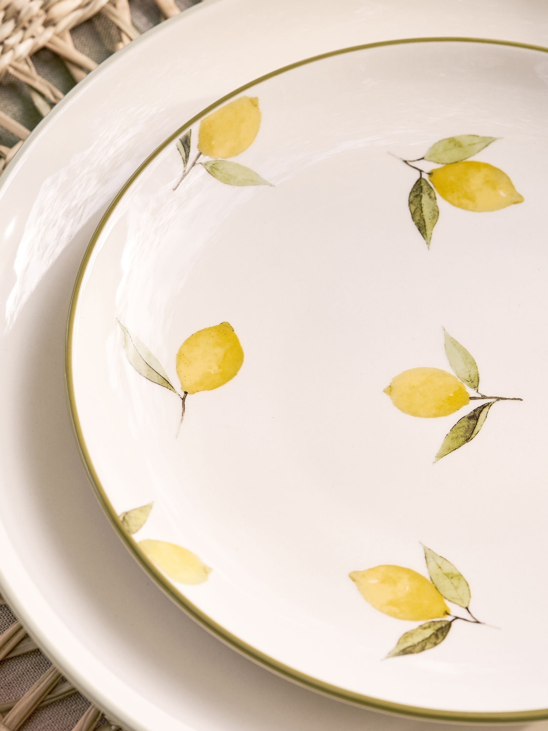 Sophie Allport stoneware side plate lemons design 28cm (British brand)