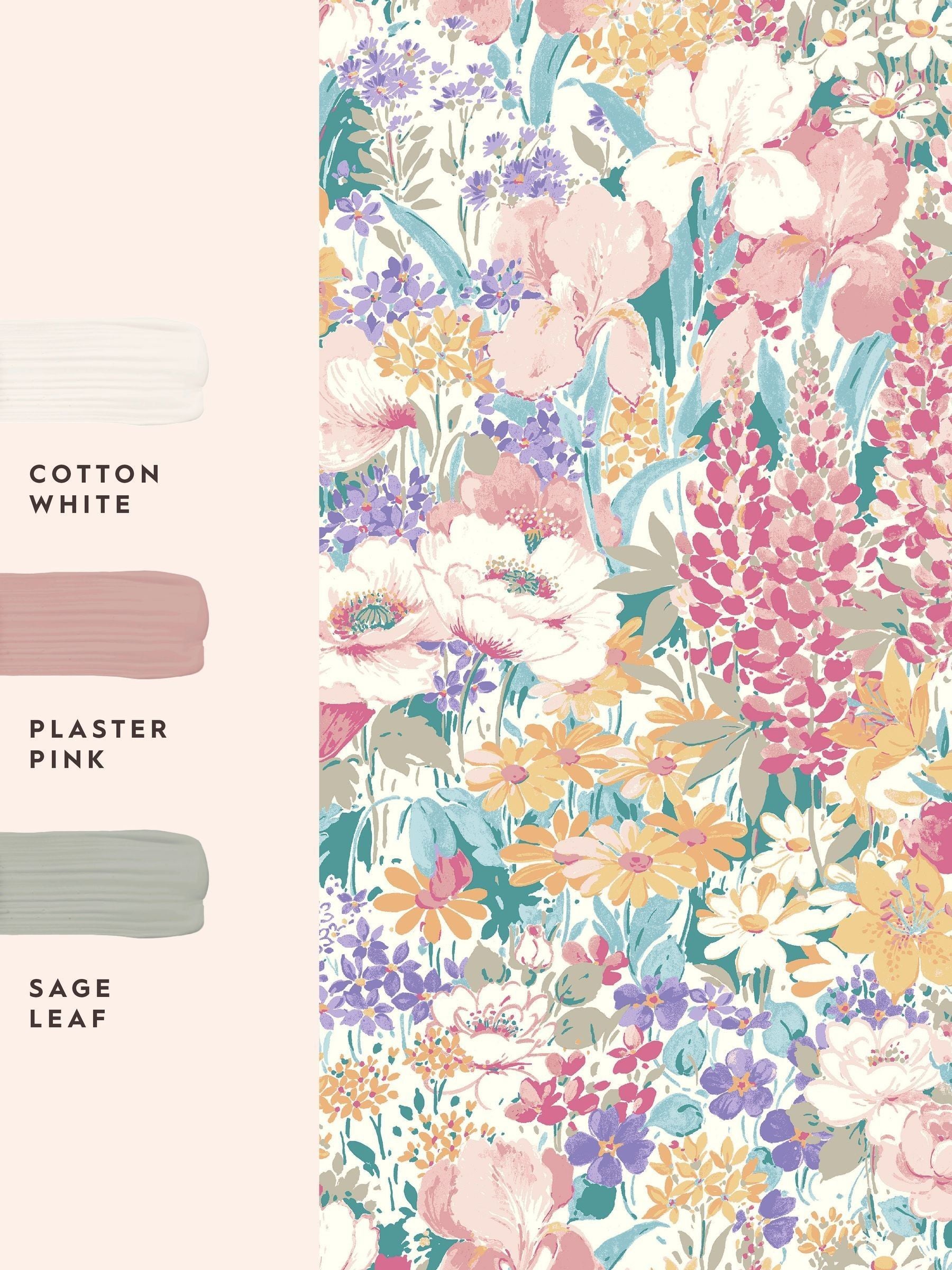 Laura Ashley Everingham Meadow wallpaper sample A4, UK version