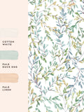 Laura Ashley wallpaper sample Brayton Leaves A4, UK version