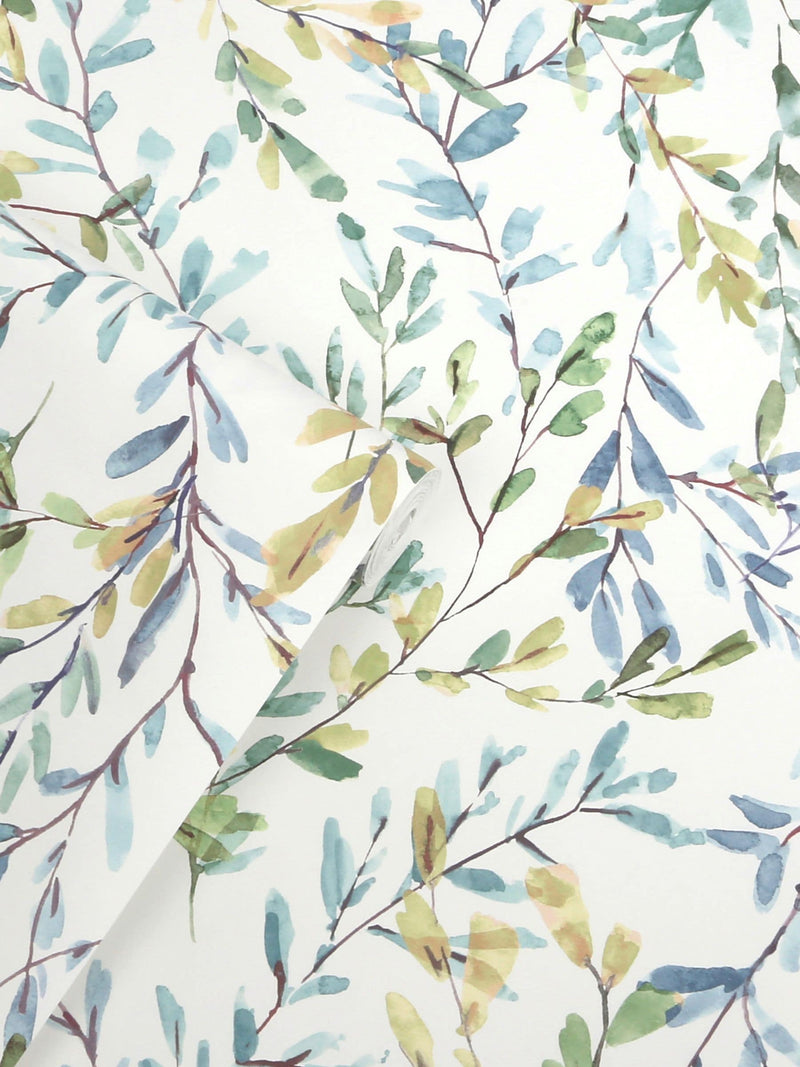 Laura Ashley wallpaper sample Brayton Leaves A4, UK version