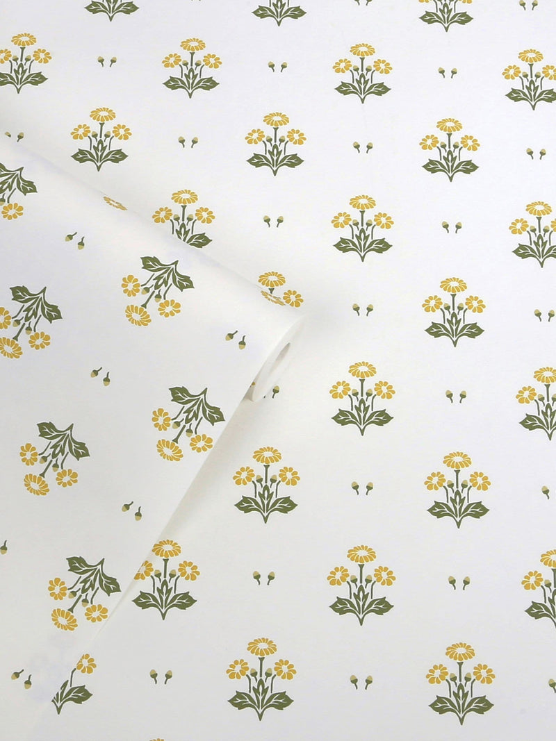 Laura Ashley Harthill Daisy wallpaper sample A4, imported from the UK