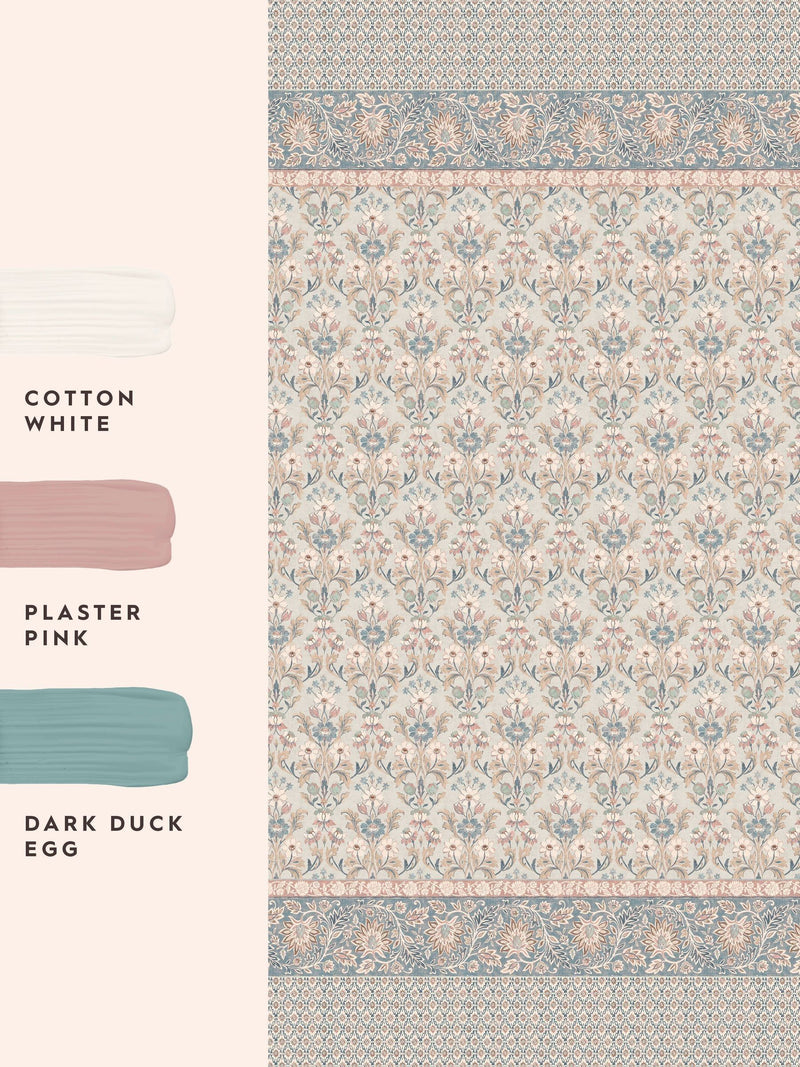 Laura Ashley pink Semington A4 mural sample (British brand)