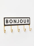 Oliver Bonas Bonjour wall hooks black and white 40cm (British brand)