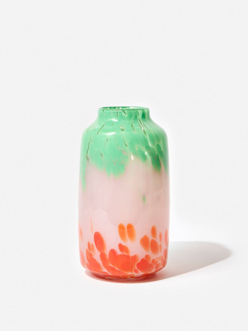 Oliver Bonas Lennox pink green orange glass vase (British brand)