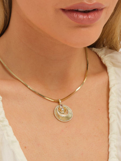 Next Inicio Metallic Crystal Disk Pendant- Buy online at McGrocer