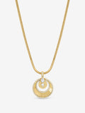 Inicio two tone crystal disc pendant necklace, UK version