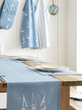 Catherine Lansfield blue Salcombe Boats cotton placemats - British product