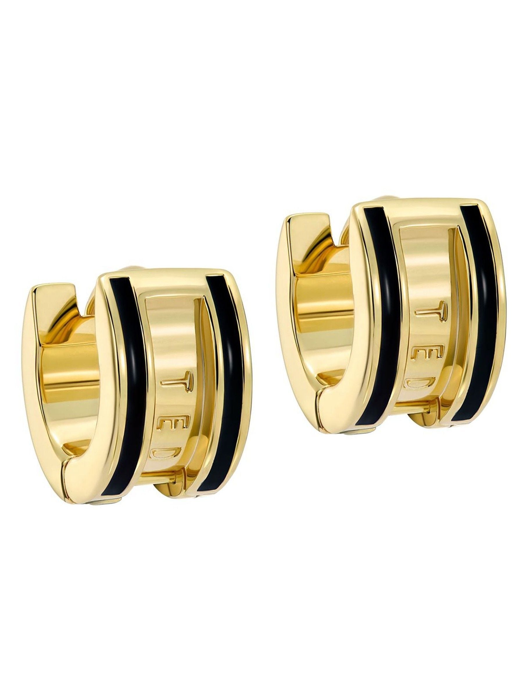 Ted Baker black enamel huggie earrings - British product