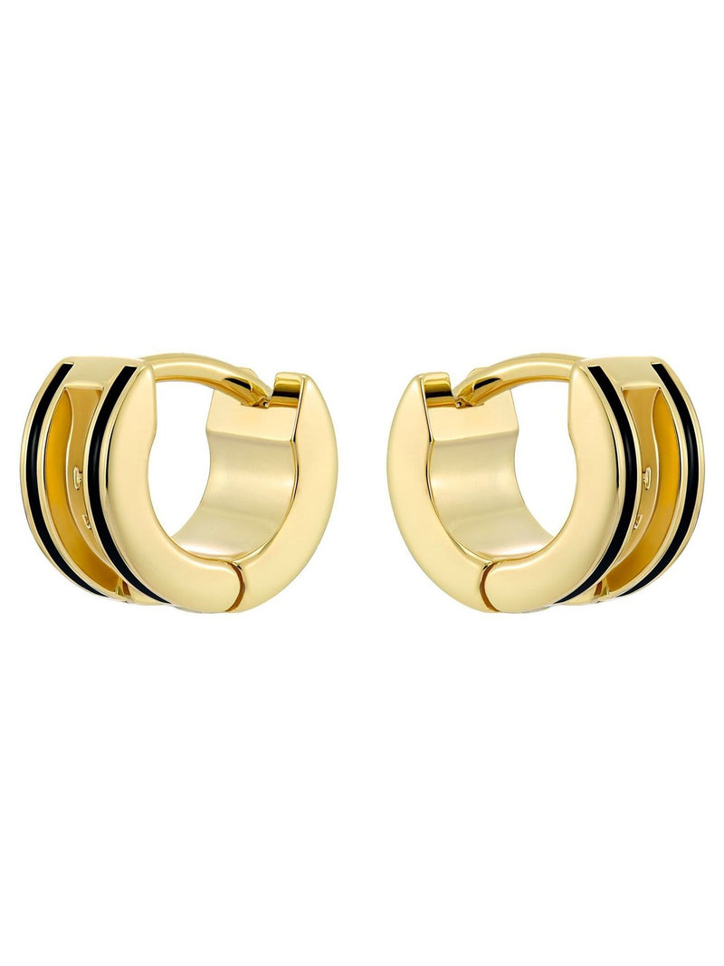 Ted Baker black enamel huggie earrings - British product