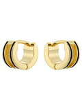 Ted Baker black enamel huggie earrings - British product
