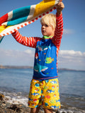 Frugi blue towel 140x70cm, imported from the UK