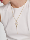 Karen Millen modern pearl pendant necklace, UK version