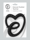 Etta Loves Black Sensory Rubber Teether Size ONE, UK version