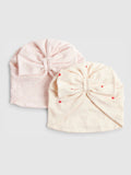River Island baby turban set pink floral 2 pack, UK version