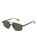 AllSaints matte black pilot sunglasses, imported from the UK