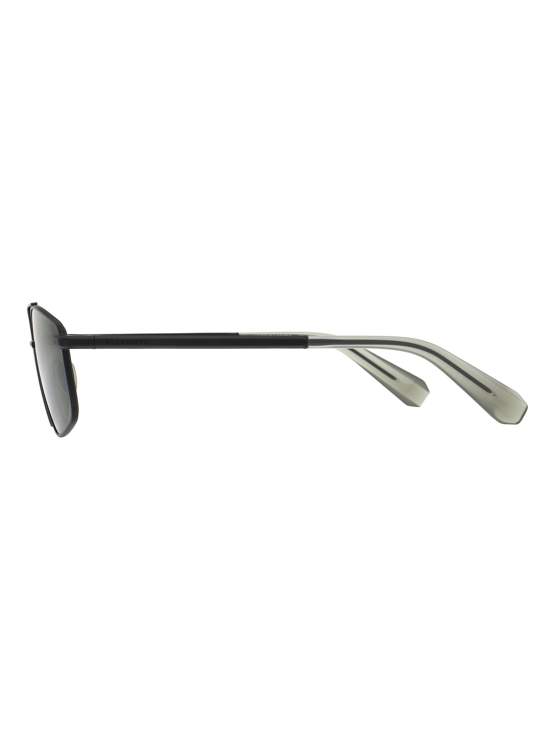AllSaints matte black pilot sunglasses, imported from the UK