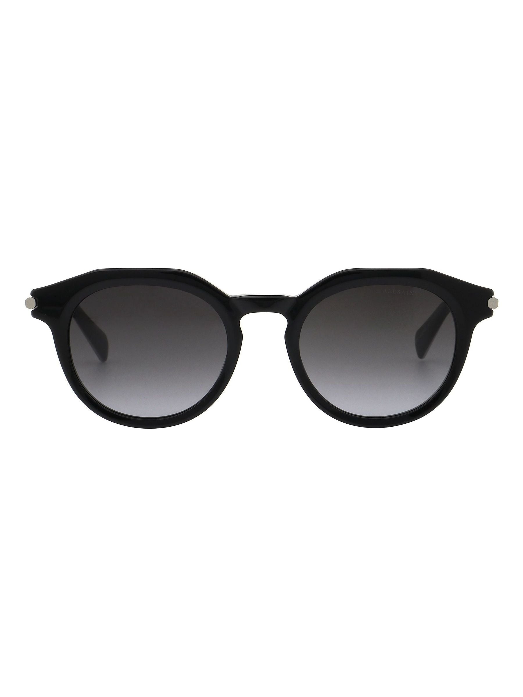 AllSaints black round sunglasses with hexagon details, UK version