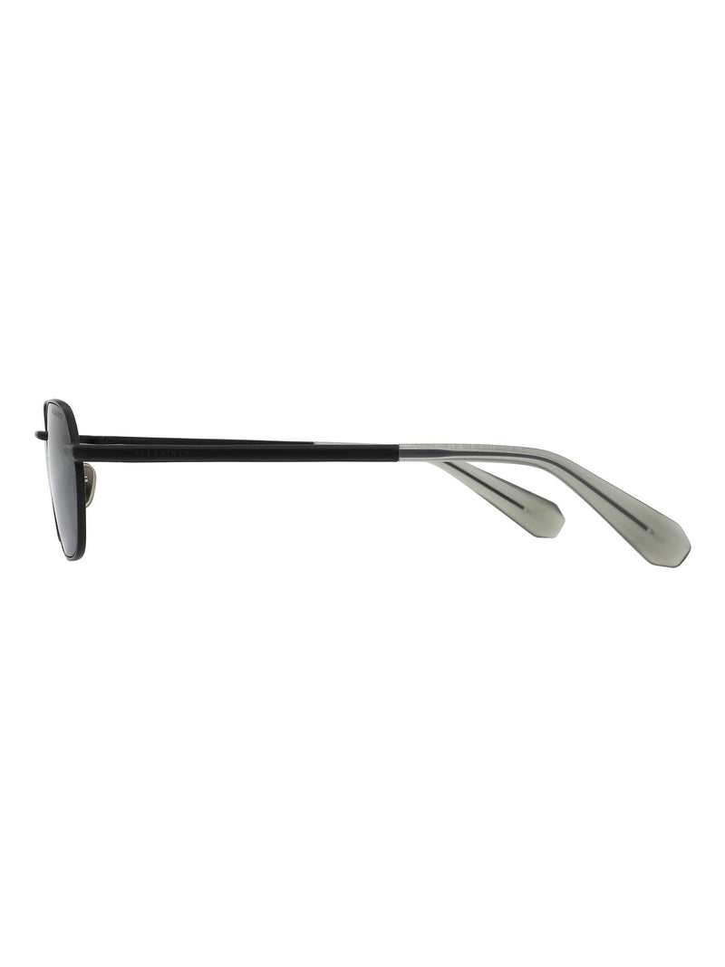 AllSaints RORY metal sunglasses matte black green lenses, imported from the UK