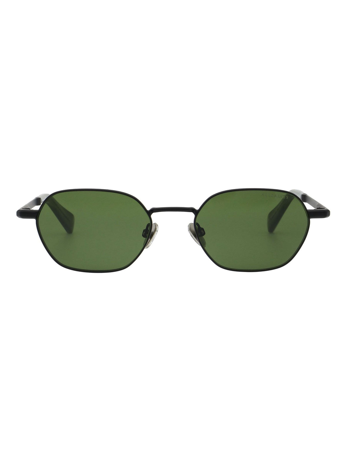 AllSaints RORY metal sunglasses matte black green lenses, imported from the UK