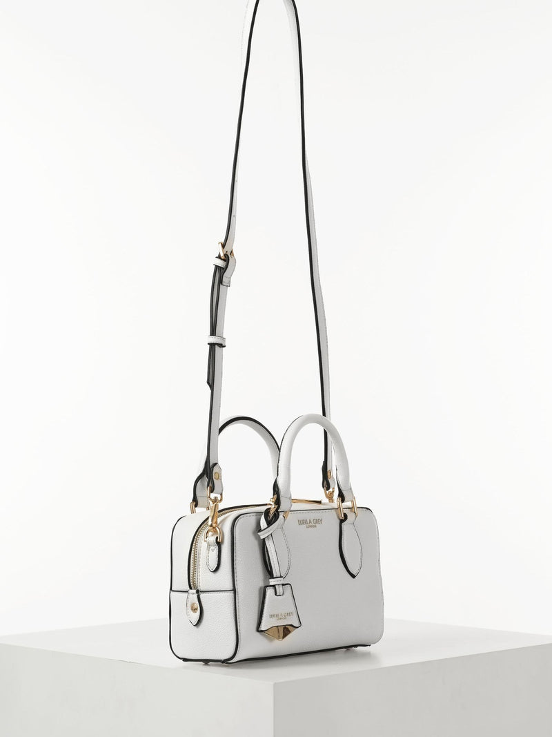 Luella Grey white Lilian barrel cross-body bag (British brand)