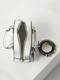 Luella Grey white Lilian barrel cross-body bag (British brand)