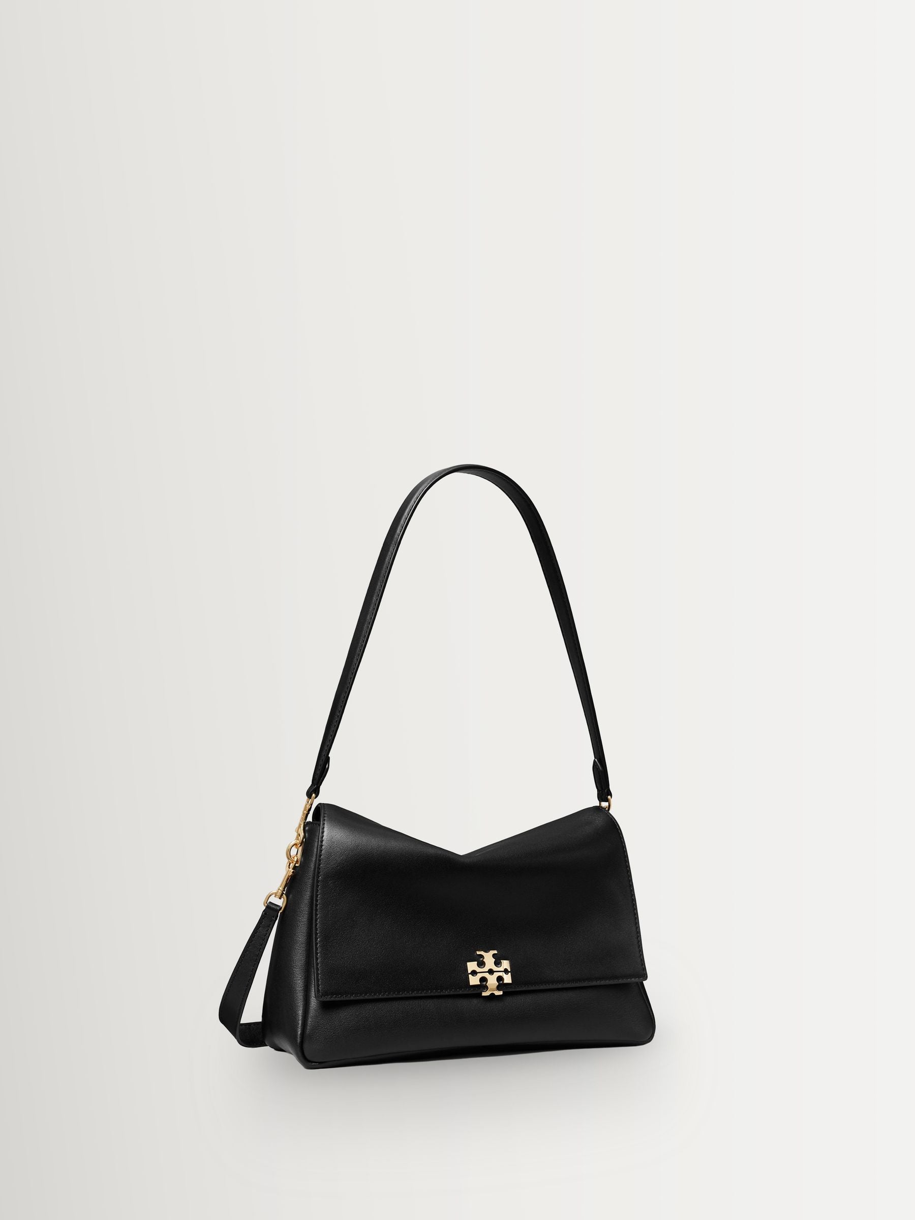 Tory Burch Charlie shoulder bag black leather - British product