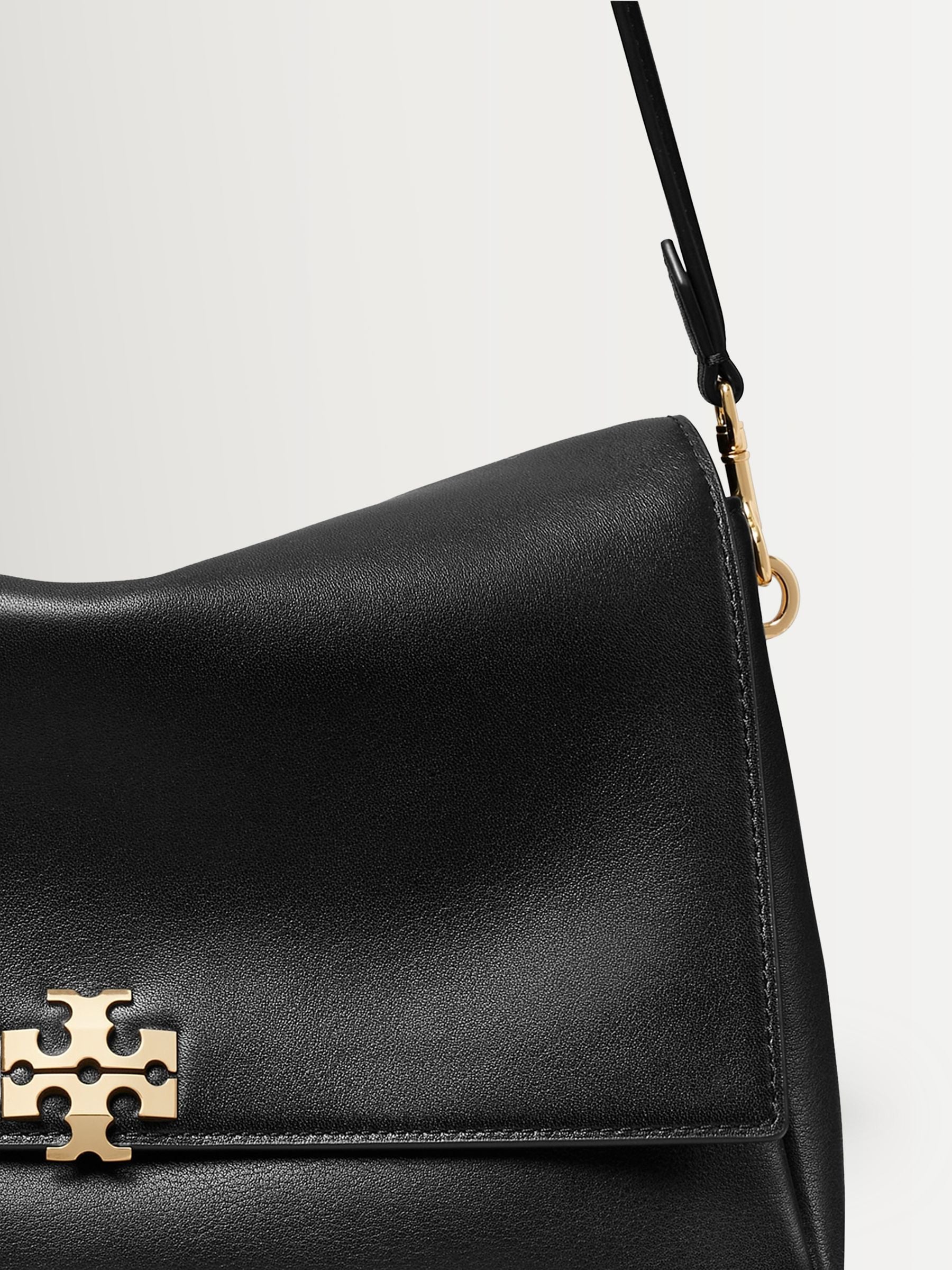 Tory Burch Charlie shoulder bag black leather - British product