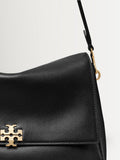 Tory Burch Charlie shoulder bag black leather - British product