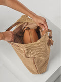 Luella Grey Natural Pandora Suede Hobo Bag