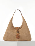 Luella Grey Natural Pandora Suede Hobo Bag