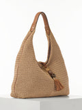 Luella Grey Natural Pandora Suede Hobo Bag